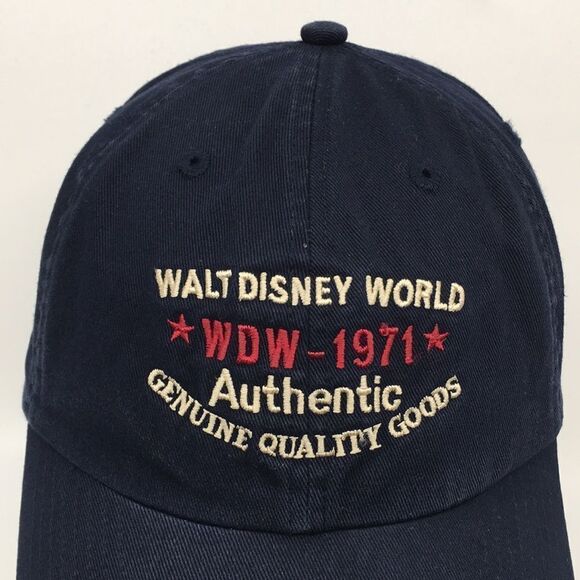 Walt Disney World 1971 Authentic Quality Goods cotton navy baseball cap hat - Picture 2 of 14